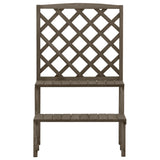 Vidaxl plantenrek met latwerk 70x42x115 cm massief vurenhout grijs - afbeelding 2