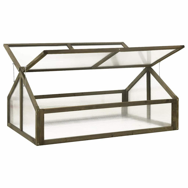 Vidaxl broeikas 114x80x50 cm vurenhout grijs