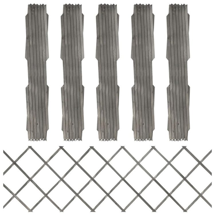 Vidaxl tuinlatwerken 5 st 180x60 cm massief vurenhout grijs