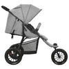 Vidaxl kinderwagen staal lichtgrijs