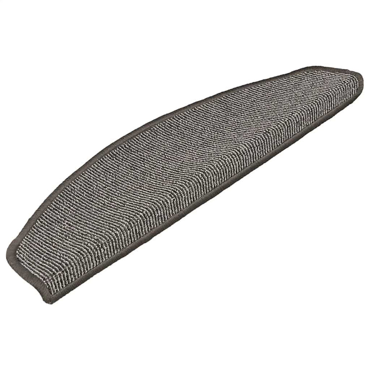 Vidaxl trapmatten 15 st 65x21x4 cm grijs halfrond groot