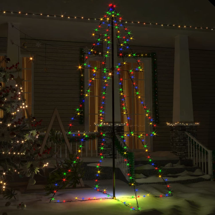 Vidaxl kegelkerstboom 240 led's binnen en buiten 118x150 cm