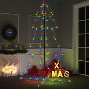 Vidaxl kegelkerstboom 240 led's binnen en buiten 118x150 cm - afbeelding 1