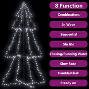 Vidaxl kegelkerstboom 300 led's binnen en buiten 120x220 cm - afbeelding 3