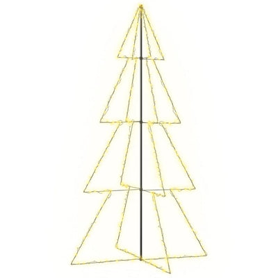 Vidaxl kegelkerstboom 360 led's binnen en buiten 143x250 cm