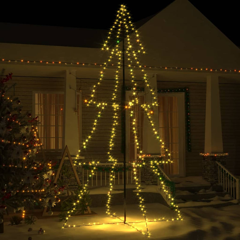 Vidaxl kegelkerstboom 360 led's binnen en buiten 143x250 cm
