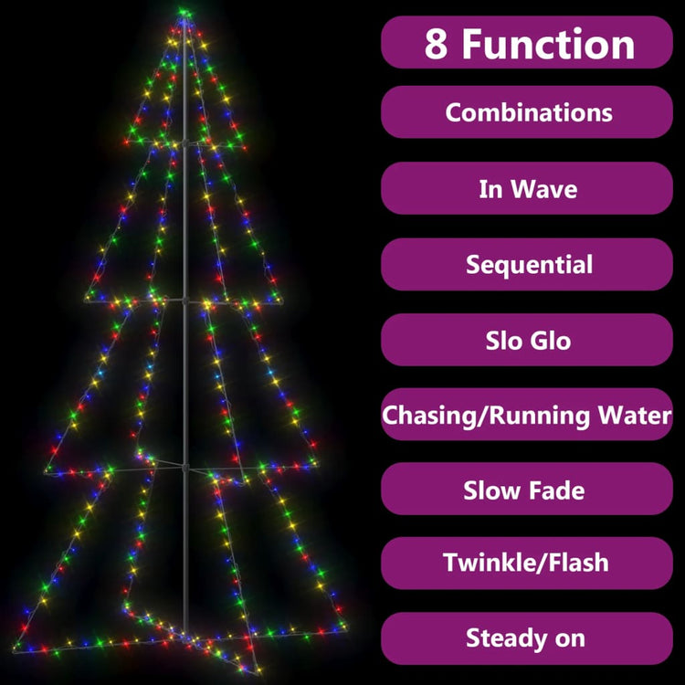 Vidaxl kegelkerstboom 360 led's binnen en buiten 143x250 cm