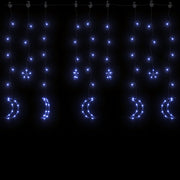 Vidaxl lichtslinger ster en maan afstandsbediening 138 led's blauw - afbeelding 3
