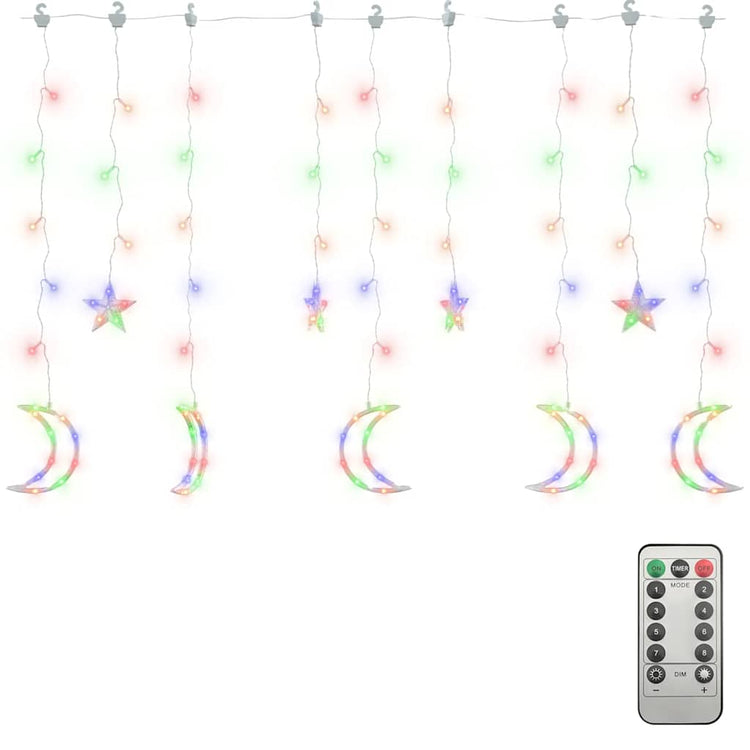 Vidaxl lichtslinger ster en maan 138 led's meerkleurig