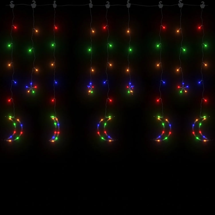 Vidaxl lichtslinger ster en maan 138 led's meerkleurig