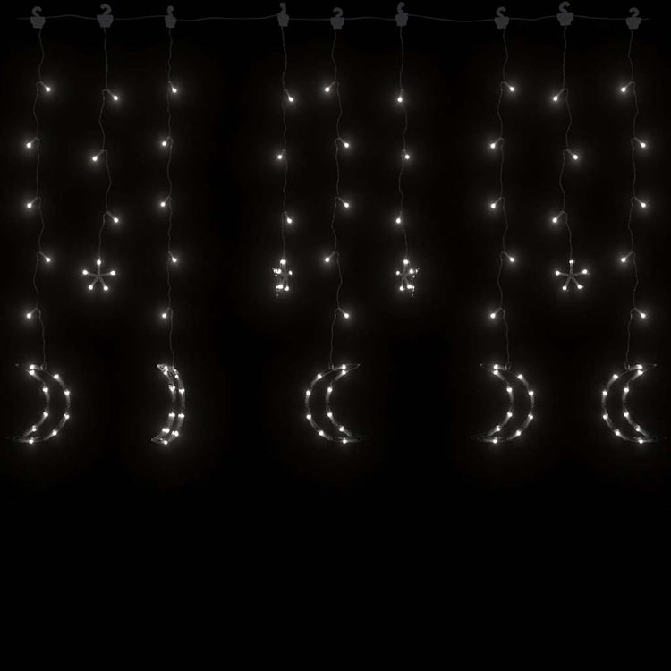 Vidaxl lichtslinger ster en maan afstandsbediening 345 led's koudwit