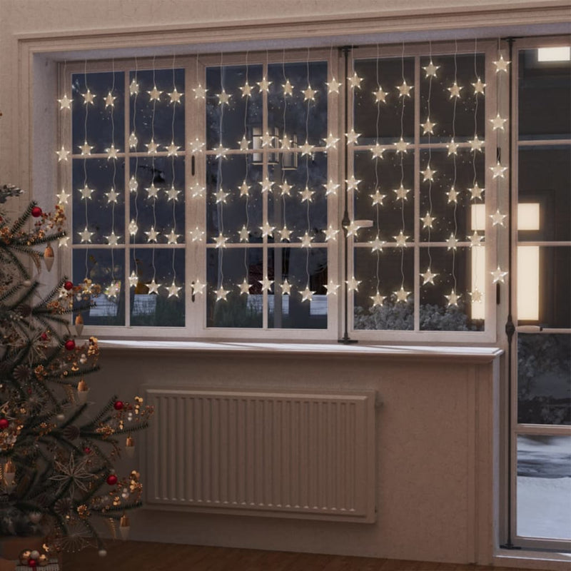 VidaXL Lichtsnoergordijn sterren met 500 LED's en 8 functies warmwit