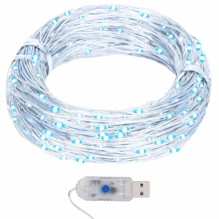 Vidaxl lichtsnoer met 400 microled's koudwit 8 functies 40 m