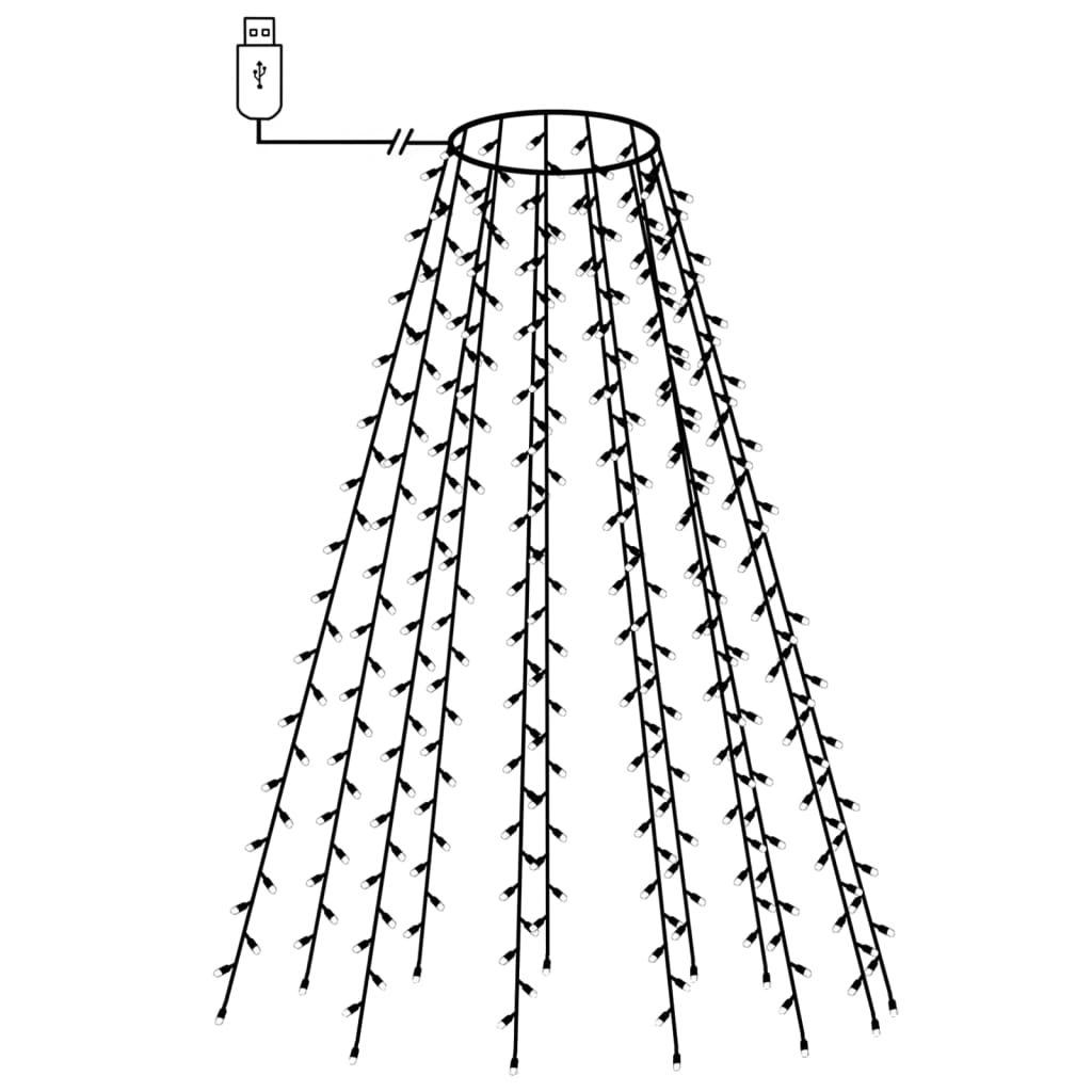 Vidaxl kerstboomverlichting met 150 led's koudwit net 150 cm