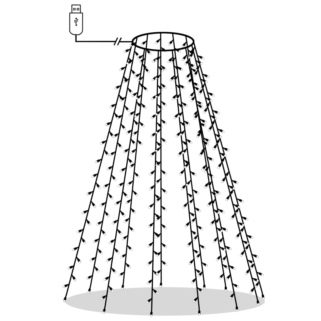 Vidaxl kerstboomverlichting met 180 led's meerkleurig net 180 cm