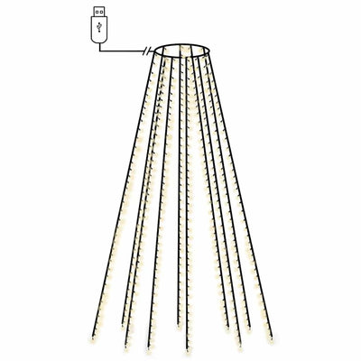 Vidaxl kerstboomverlichting met 400 led's koudwit net 400 cm