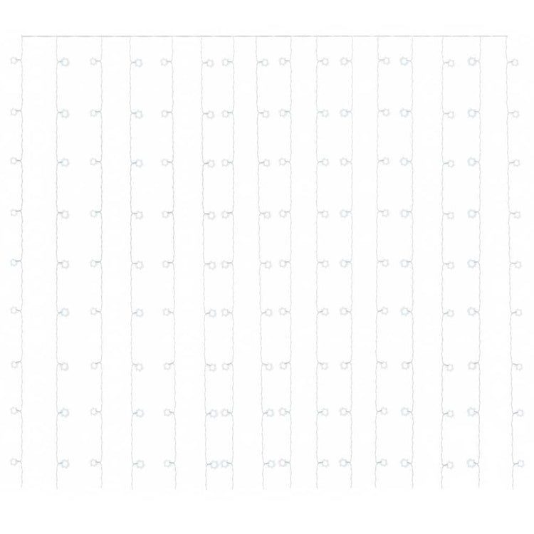Vidaxl lichtsnoergordijn met 300 led's en 8 functies 3x3 m koudwit
