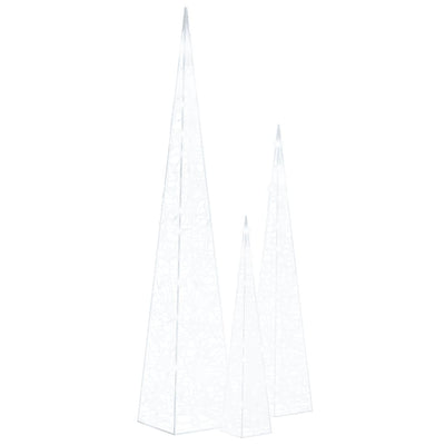 Vidaxl lichtkegelset decoratief led 60 90 120 cm acryl koudwit
