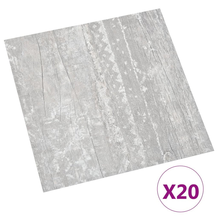 Vidaxl vloerplanken 20 st zelfklevend 1,86 m² pvc grijs