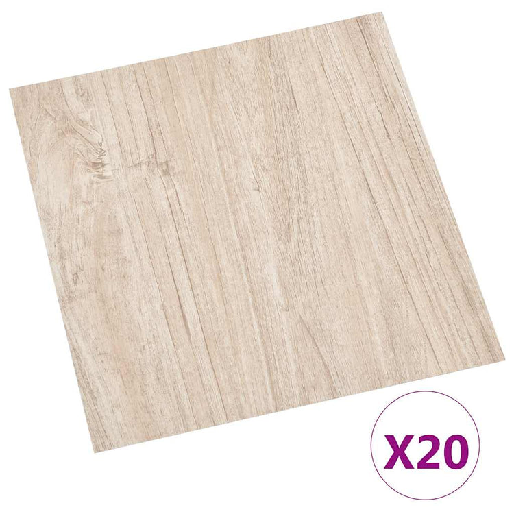 Vidaxl vloerplanken 20 st zelfklevend 1,86 m² pvc lichtbruin