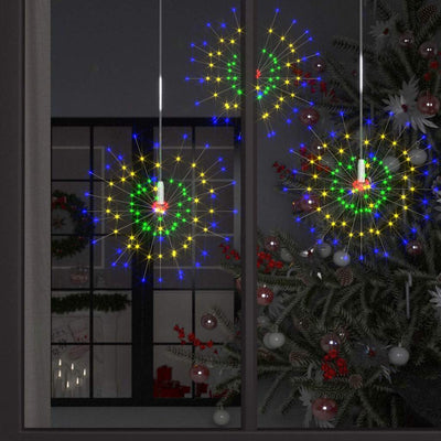 Vidaxl 10 st kerstverlichting vuurwerk 1400 led's 20 cm meerkleurig