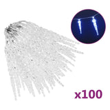 VidaXL Kerstverlichting ijspegel met 100 LED's acryl blauw - afbeelding 2