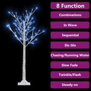 Vidaxl kerstboom wilg met 120 blauwe led's binnen en buiten 1,2 m - afbeelding 3