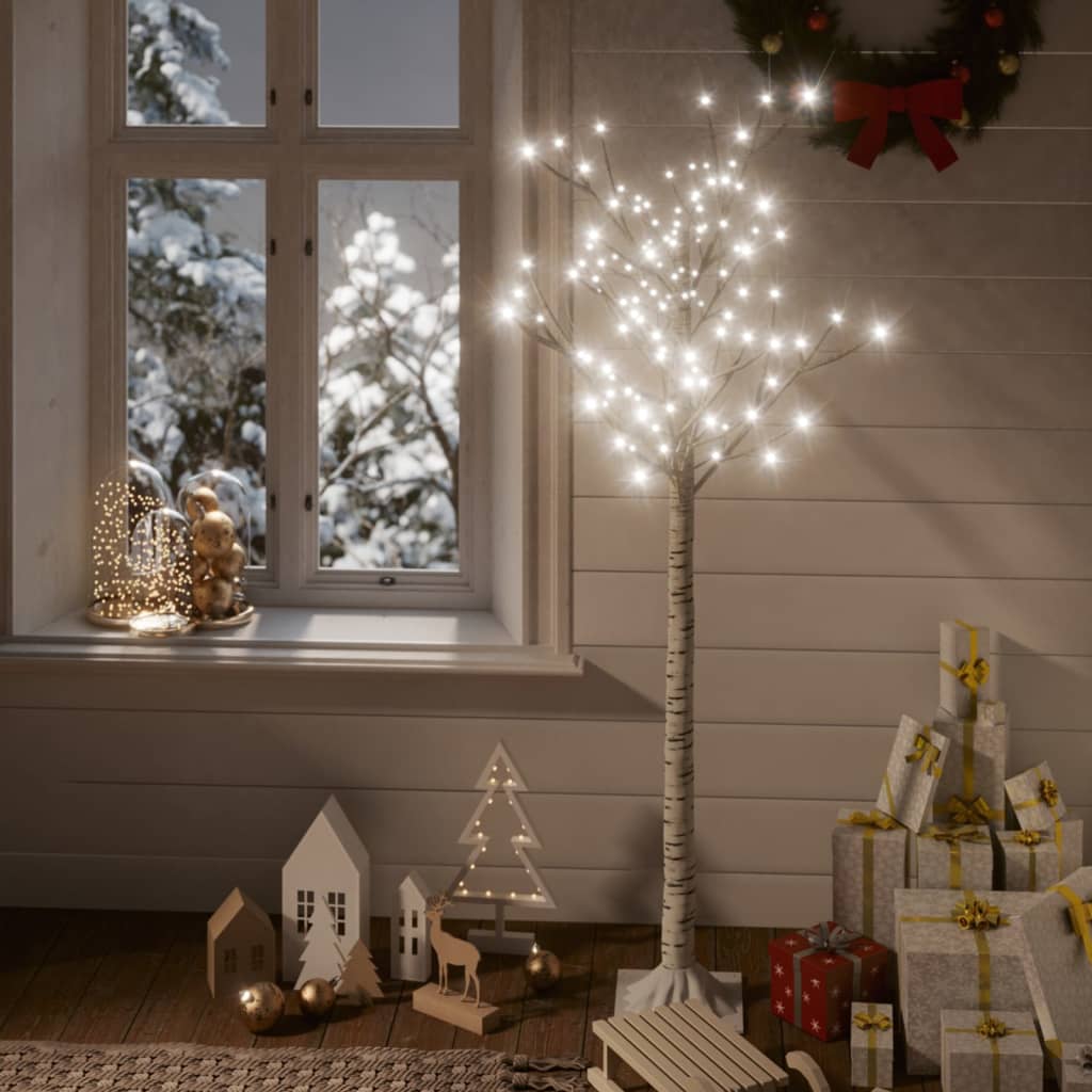 VidaXL Kerstboom wilg met 140 koudwitte LED's binnen en buiten 1,5 m