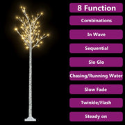 Vidaxl kerstboom wilg met 200 warmwitte led's binnen en buiten 2,2 m - afbeelding 3
