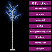 Vidaxl kerstboom wilg met 200 blauwe led's binnen en buiten 2,2 m - afbeelding 3