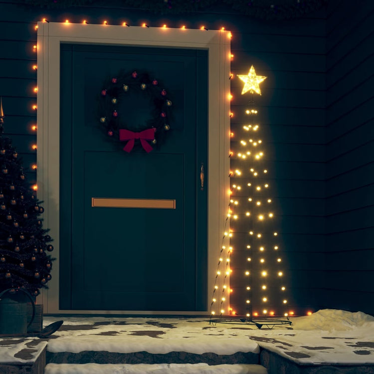 VidaXL Kegelkerstboom 70 warmwitte LED's 50x120 cm