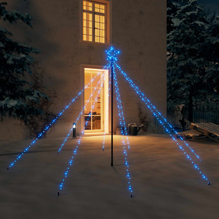 VidaXL Kerstboomverlichting 400 LED's binnen buiten 2,5 m blauw