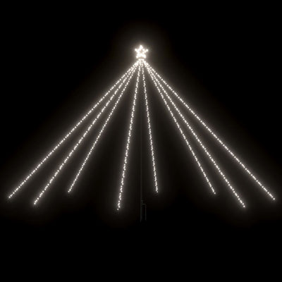 VidaXL Kerstboomverlichting 576 LED's binnen buiten 3,6 m koudwit