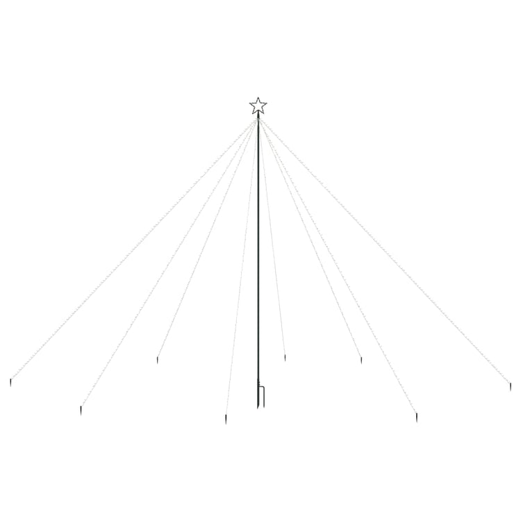 Vidaxl led-kerstboom binnen buiten 800 leds 5 m blauw
