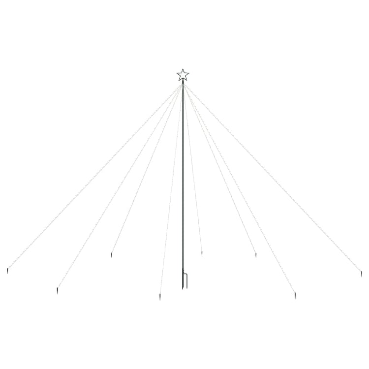 Vidaxl led-kerstboom binnen buiten 800 leds kleurrijk 5 m