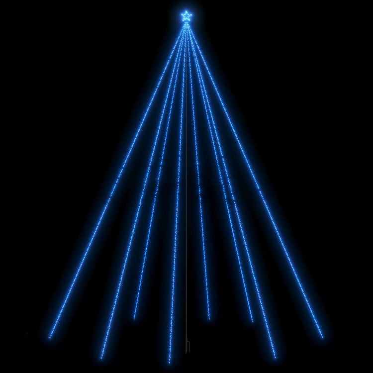Vidaxl led-kerstboom binnen buiten 1300 leds 8 m blauw