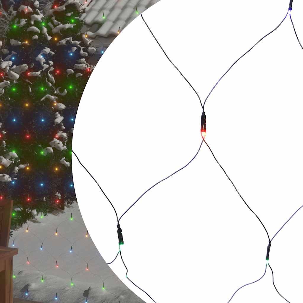 Vidaxl kerstnetverlichting 204 led's binnen buiten 3x2 m meerkleurig