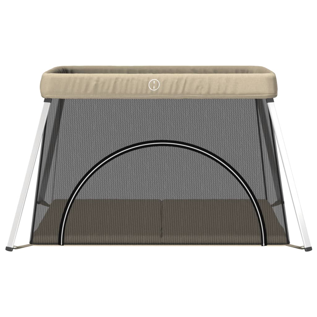 Vidaxl babybox met matras linnen taupe