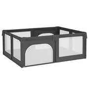 Vidaxl babybox met 2 deuren oxford stof donkergrijs - afbeelding 2