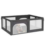 Vidaxl babybox met 2 deuren oxford stof donkergrijs - afbeelding 3