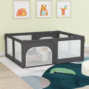 Vidaxl babybox met 2 deuren oxford stof donkergrijs - afbeelding 1