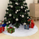 Vidaxl kerstboomrok wit 122 cm imitatiebont