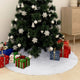 Vidaxl kerstboomrok wit 150 cm imitatiebont