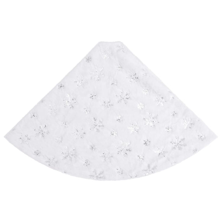 Vidaxl luxe kerstboomrok wit 90 cm imitatiebont