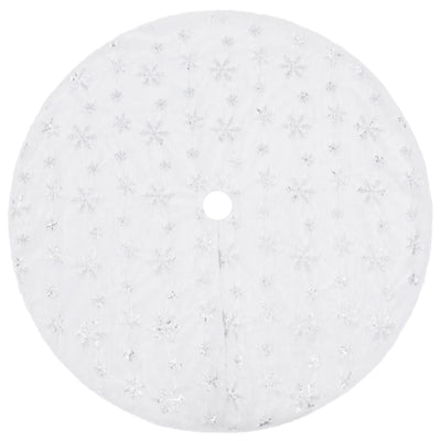 Vidaxl luxe kerstboomrok wit 150 cm imitatiebont