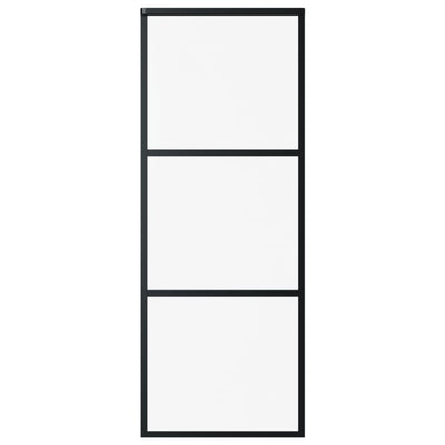 Vidaxl schuifdeur 3-panelen 76x205 cm esg-glas en aluminium zwart
