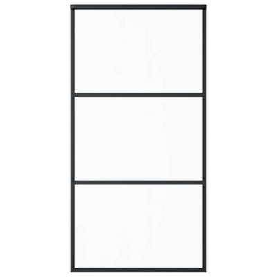 Vidaxl schuifdeur 102x205 cm esg-glas en aluminium zwart