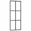 Vidaxl schuifdeur 76x205 cm esg-glas en aluminium zwart