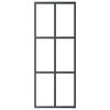 Vidaxl schuifdeur 76x205 cm esg-glas en aluminium zwart