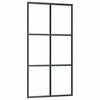 Vidaxl schuifdeur 102x205 cm esg-glas en aluminium zwart